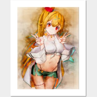 Hoshikawa Sara Anime Watercolor Posters and Art